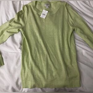 J. Crew Soft Light Green Women's Crew Neck Sweater Size Small NEW